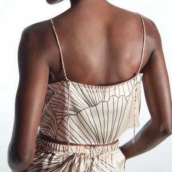 COS - Women's Silk Multi Crop Top - Picture 3 of 6